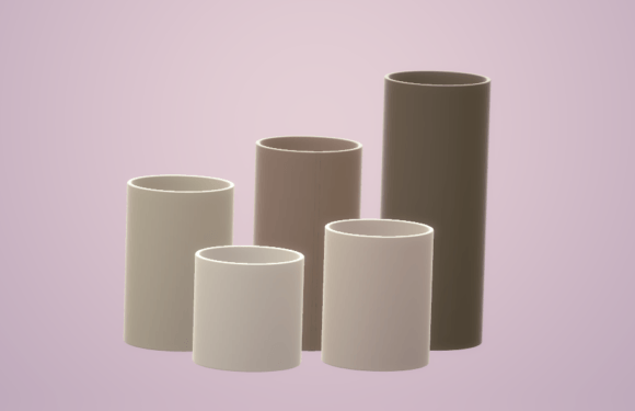 8cm Wide Base Cylinder Vase STL File