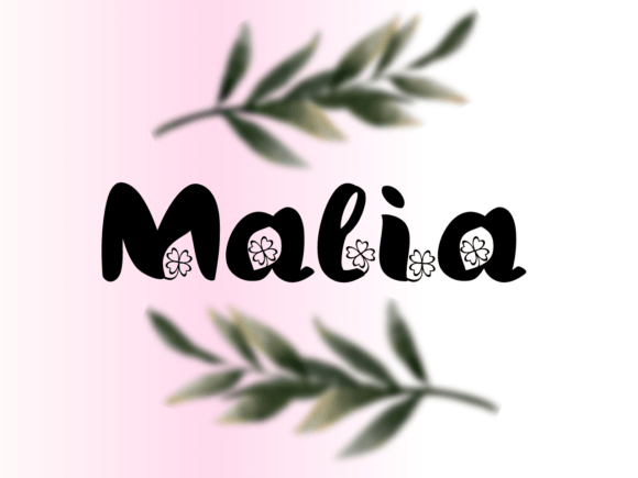 Malia: A Friendly Handwritten Font for Creative Projects