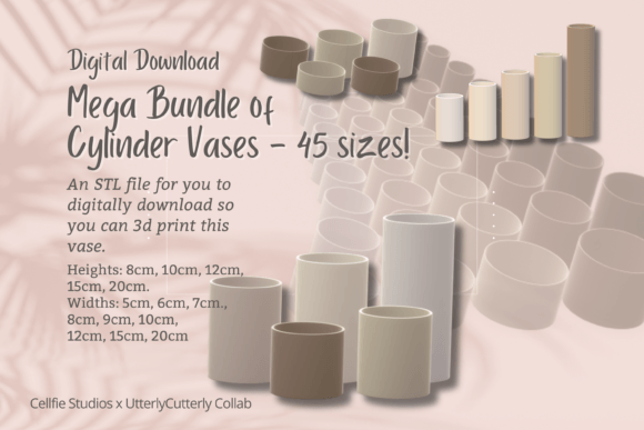 Mega Bundle Cylinder Vase STL File - Dig: A Strategic Asset for Creators and Entrepreneurs