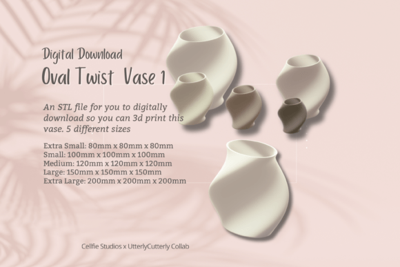 Oval Twist 1 Vase STL File: A Digital Download for Modern Makers