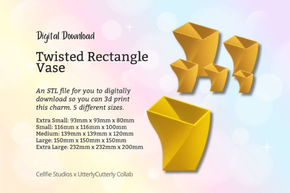 Rectangle Twist 1 Vase STL File - Digita: A Modern Solution for Custom 3D Printing