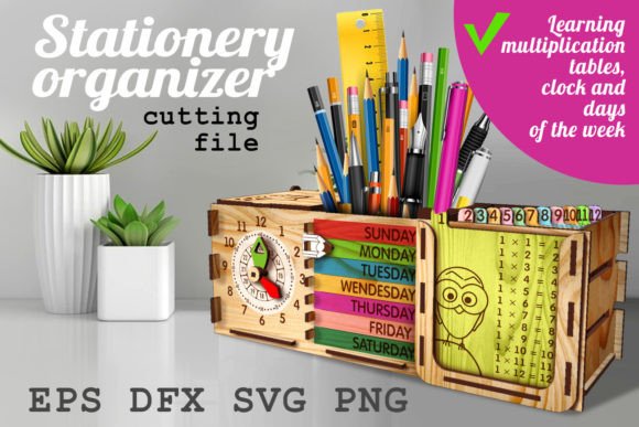 Stationery Multiplication Organizer SVG Guide